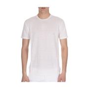 Linnen T-shirt Regular Fit Daniele Fiesoli , White , Heren