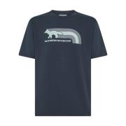 Blauwe T-shirts en Polos Maison Kitsuné , Blue , Heren