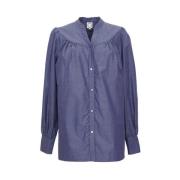 Blauwe Denim Elegante Blouse Ines De La Fressange Paris , Blue , Dames