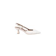 High Heel Sandals Carmens , White , Dames