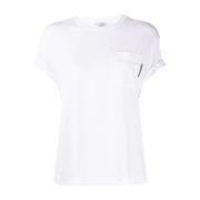 Witte T-shirts & Polo's voor vrouwen Brunello Cucinelli , White , Dame...
