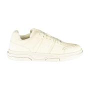 Witte Polyester Sneaker met Logo Detail Tommy Hilfiger , White , Heren