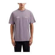 Dual Logo T-shirt Olaf Hussein , Gray , Heren