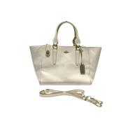 Pre-owned Leather handbags Coach Pre-owned , Beige , Dames