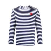 Gestreept Hart Longsleeve T-shirt Comme des Garçons Play , Multicolor ...