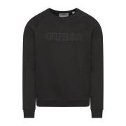 3D Logo Sweatshirt - Zwart Ronde Hals Guess , Black , Heren