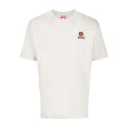 Grijze Bloem-geborduurde T-shirt Kenzo , Gray , Heren