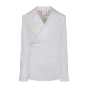 Witte Wrapover Shirt Klassieke Pasvorm Givenchy , White , Dames