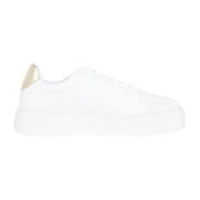 Witte Sneakers met reliëflogo Armani Exchange , White , Dames
