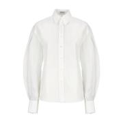 Witte Katoenen Overhemd met Kraag Brunello Cucinelli , White , Dames