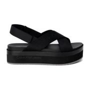 Plateau Sandalen Lente/Zomer Collectie Calvin Klein Jeans , Black , Da...