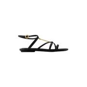 Pre-owned Leather sandals Jacquemus Pre-owned , Black , Dames
