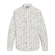 Shirt met logo Balenciaga , White , Heren