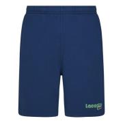 Blauwe Shorts met Logo Print Lacoste , Blue , Heren