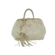 Pre-owned Nylon handbags Prada Vintage , Beige , Dames