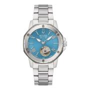 98L317 - Marine Star Lady Automatic Bulova , Gray , Dames