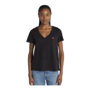 Zwarte T-shirts en Polos Crew-neck Levi's , Black , Dames