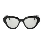 Geometrische Cat-Eye Bril Style 74 Off White , Black , Dames