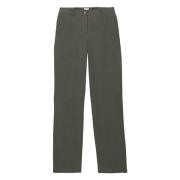 Donkergroene Linnen Straight-Leg Broek Ines De La Fressange Paris , Gr...