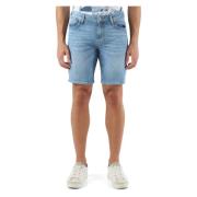 Lichtgewicht Bermuda Jeans Vijf Zakken Guess , Blue , Heren