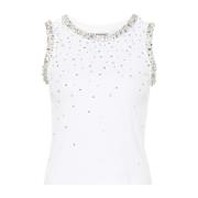 Witte Kristal Degrade Tank Top DES Phemmes , White , Dames