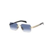 Goud Zwart Dk Blauw Getinte Zonnebril Eyewear by David Beckham , Yello...