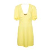 Stijlvolle Korte Jurk Twinset , Yellow , Dames