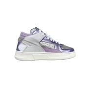 Kristal Mid-Top Leren Sneakers RUN OF , Multicolor , Dames