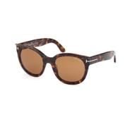 Elegante Zonnebril met Uniek Ontwerp Tom Ford , Brown , Unisex