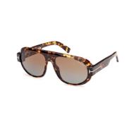 Stijlvolle zonnebril voor mode-liefhebbers Tom Ford , Brown , Unisex