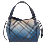 Pre-owned Leather totes Burberry Vintage , Blue , Dames