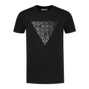 Driehoek Monogram T-shirt Pure Path , Black , Heren