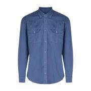 Rode Shirt Uc300R-Cs0103-805 Dondup , Blue , Heren