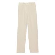 Rechte-Lijn Linnen Broek Ines De La Fressange Paris , Beige , Dames