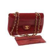 Pre-owned Cotton shoulder-bags Chanel Vintage , Red , Dames