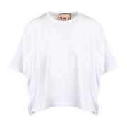 Oversized T-shirt met bedrukt logo Plan C , White , Dames