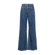 Blauwe Denim Flare Jeans Liu Jo , Blue , Dames