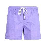 Paarse Strandkleding Elastische Taille Shorts Barba , Purple , Heren