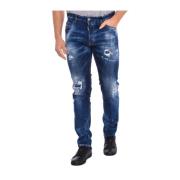 Rechte Snit Lange Broek Dsquared2 , Blue , Heren