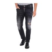 Rechte Snit Lange Broek Dsquared2 , Black , Heren