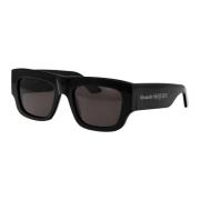 Stijlvolle zonnebril Am0449S Alexander McQueen , Black , Heren