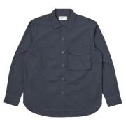 Zakken Shirt Navy Katoen Broadcloth Universal Works , Blue , Heren