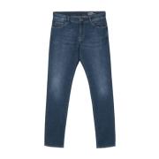 Blauwe Denim Jeans Slim Fit PT Torino , Blue , Heren