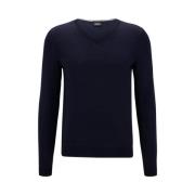 V-neck Knitwear Hugo Boss , Blue , Heren