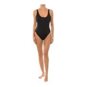 Studded Scoopneck One-Piece Swimsuit Michael Kors , Black , Dames