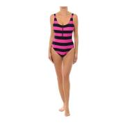 Front Zip One-Piece Swimsuit Michael Kors , Multicolor , Dames
