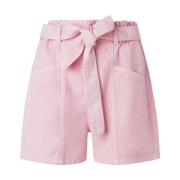 Hoge Taille Casual Shorts Pepe Jeans , Pink , Dames
