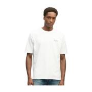 Swallow Flyer Lange Mouw T-shirt Denham The Jeanmaker , White , Heren