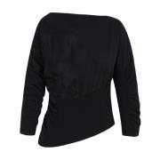 Patchwork Top met Asymmetrisch Ontwerp Cortana , Black , Dames