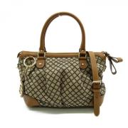 Pre-owned Canvas handbags Gucci Vintage , Beige , Dames